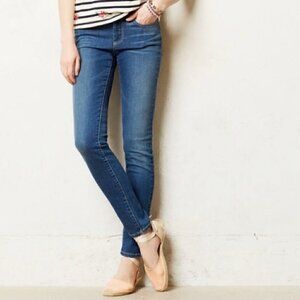 Anthropologie Pilcro and the Letterpress Serif Skinny Ankle Jeans Raw Hem 26